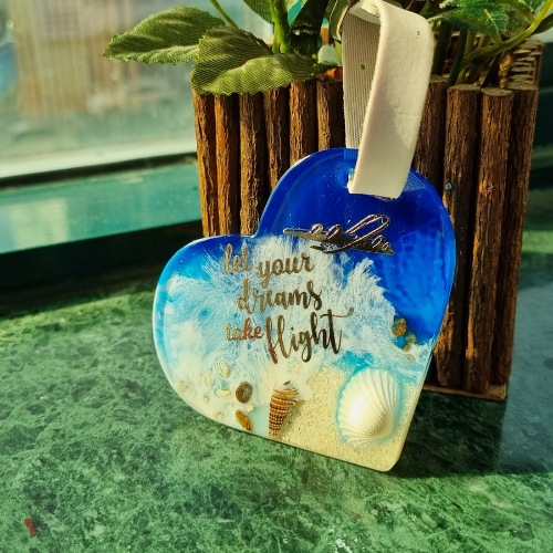 Resin Art Luggage Tag